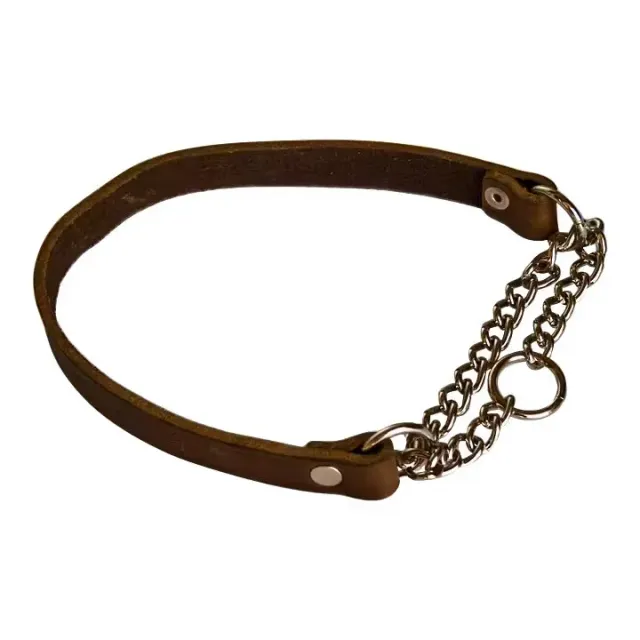 Alac Halvstrup hundehalsbånd i lær 18 mm